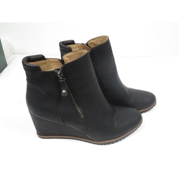 Naturalizer SOUL Haley Black Wedge Bootie Boots Women Size 10 M - Picture 1 of 7
